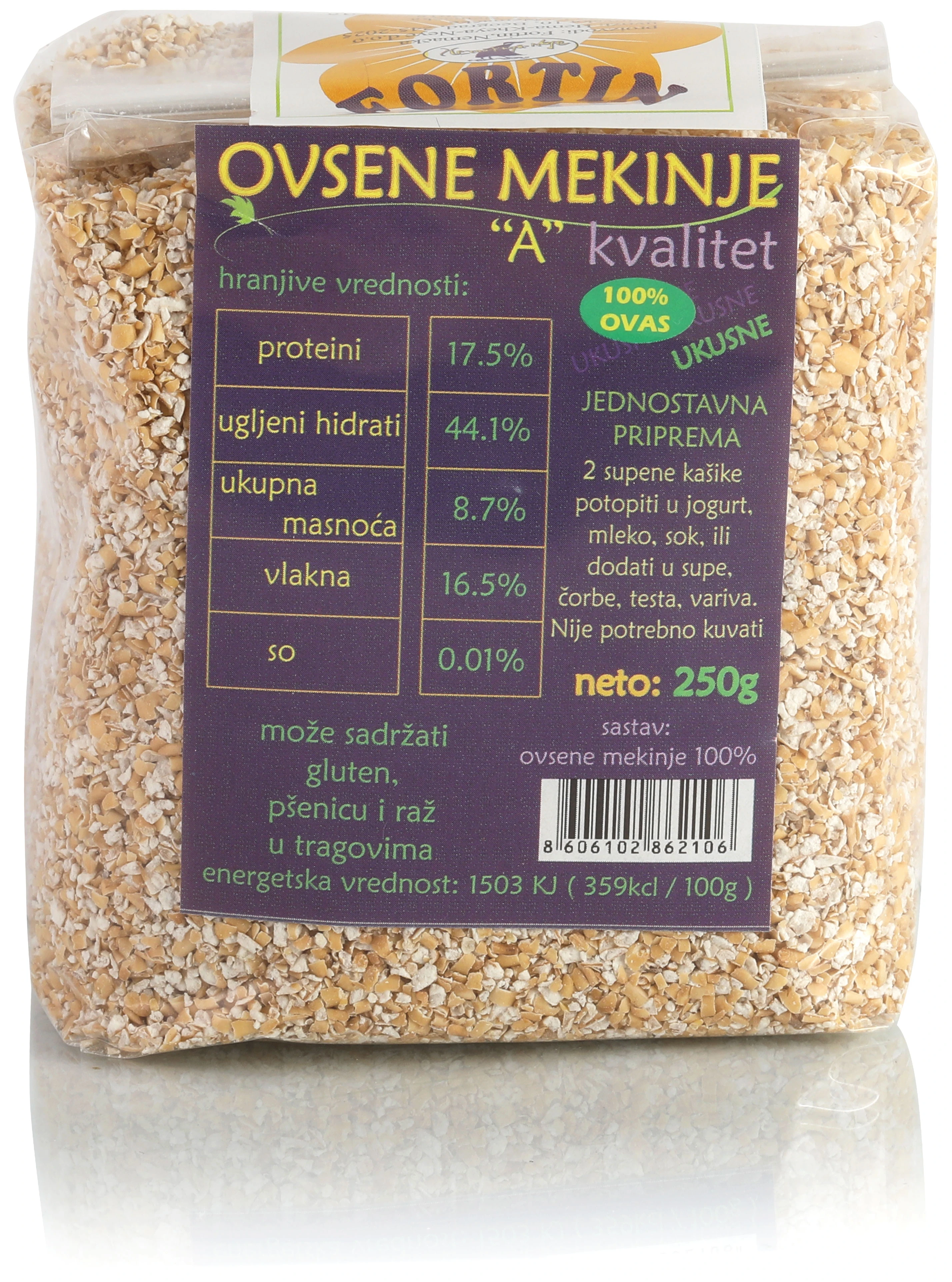 Ovsene mekinje 250 g Fortin